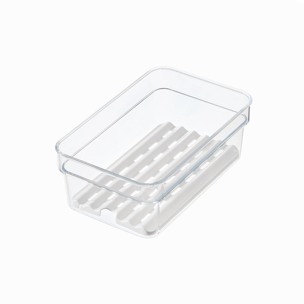 Short Produce Storage Container with Insert Tray Medium