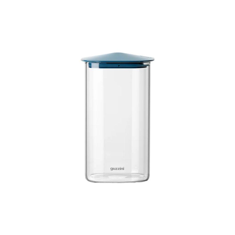 Fresh & Style Rectangular Glass Storage Box 1300ml - Blue