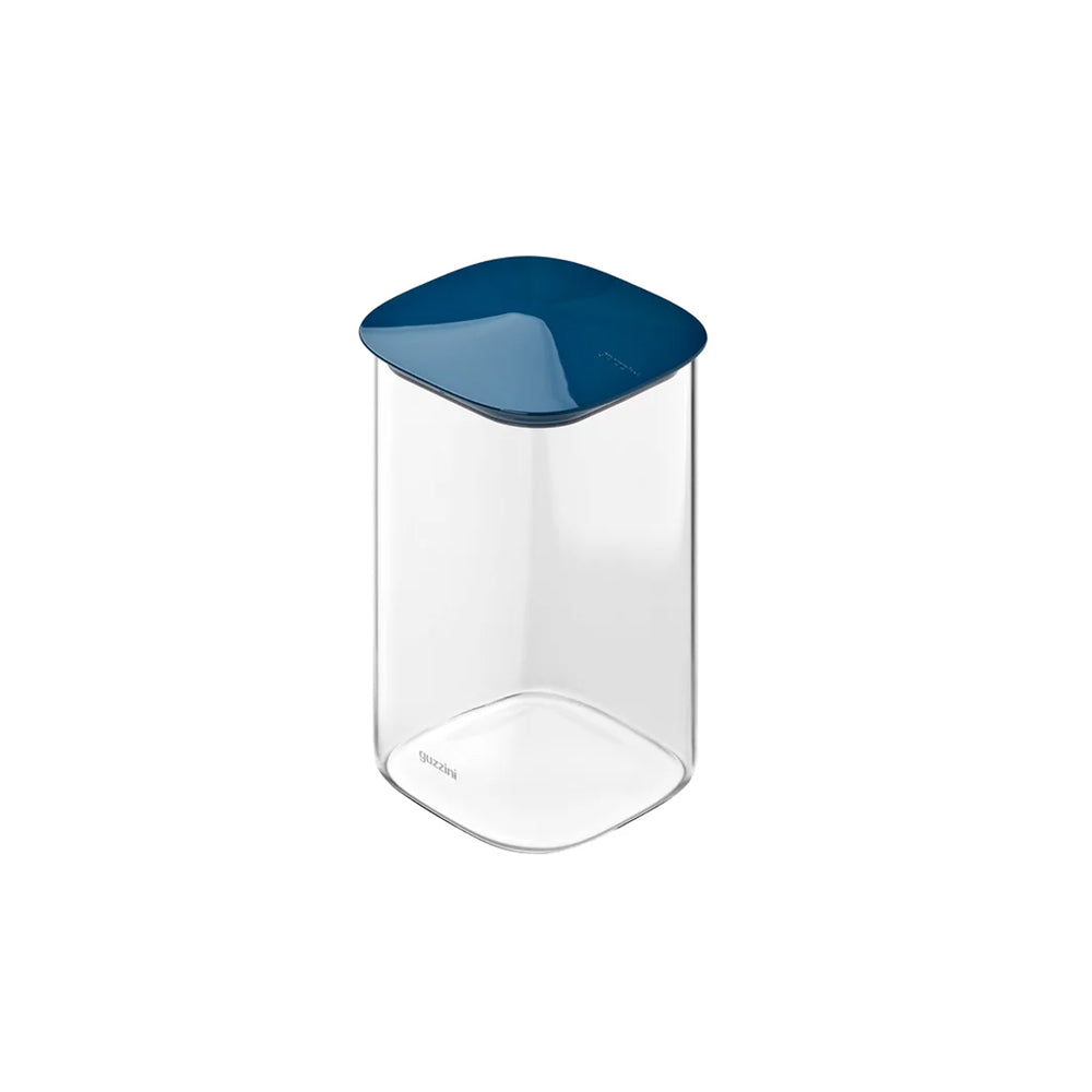 Fresh & Style Rectangular Glass Storage Box 1300ml - Blue