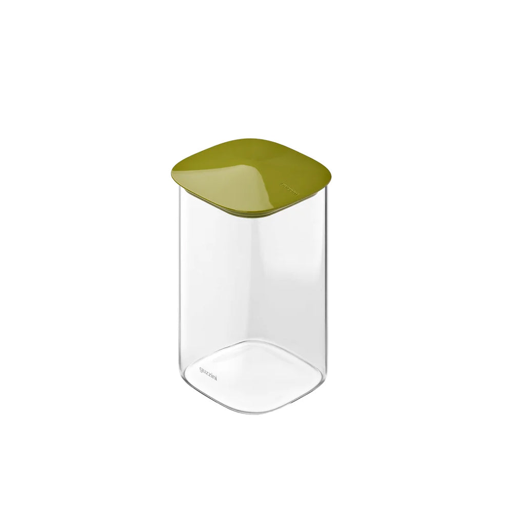 Fresh & Style Rectangular Glass Storage Box 1300ml - Green
