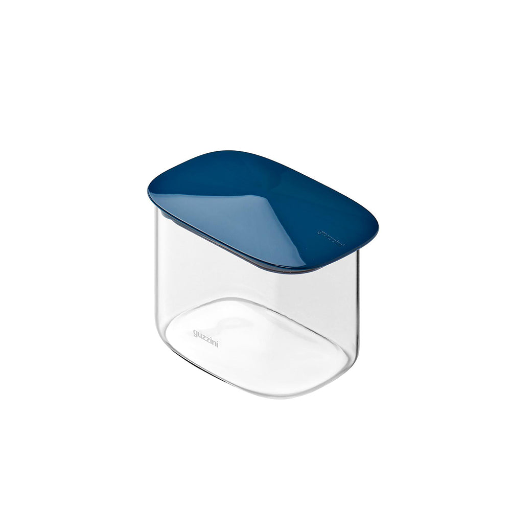 Fresh & Style Rectangular Glass Storage Box 600ml - Blue