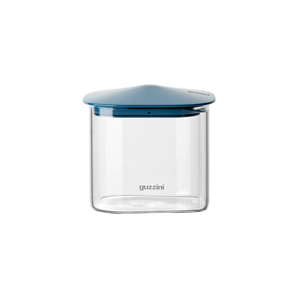 Fresh & Style Rectangular Glass Storage Box 600ml - Blue
