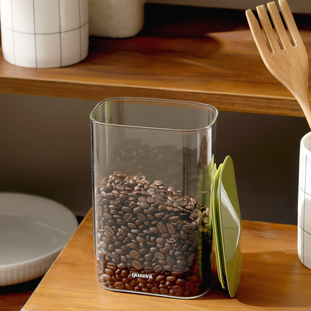 Fresh & Style Rectangular Glass Storage Box 1300ml - Green