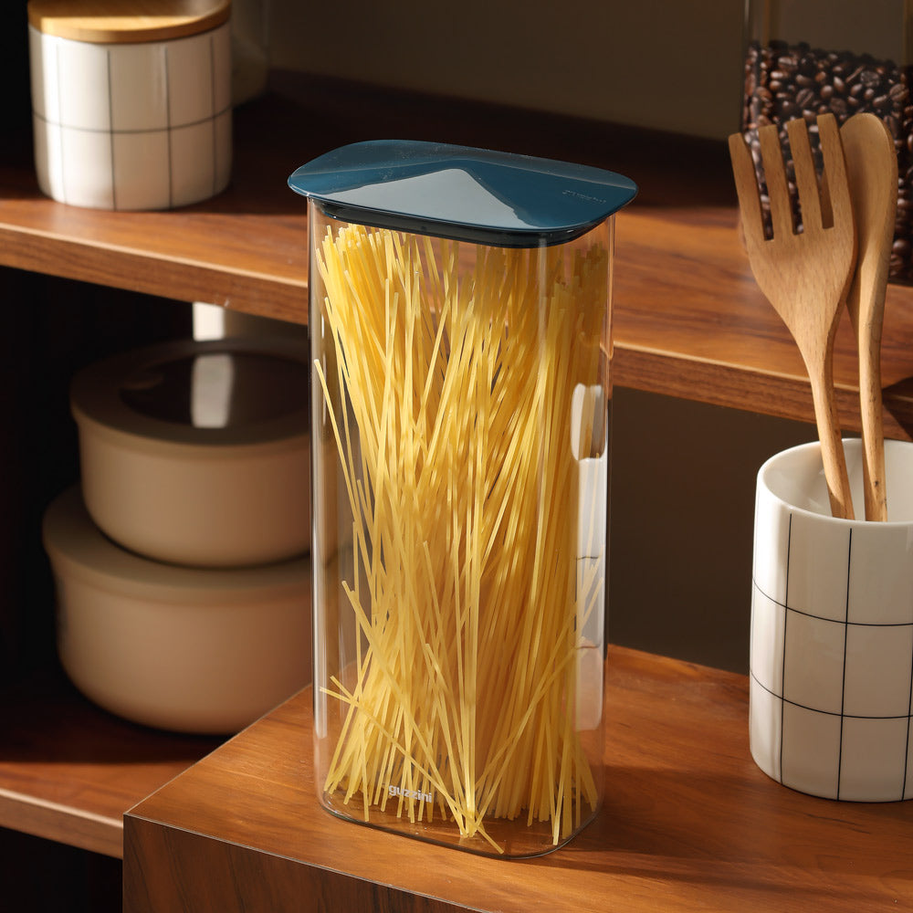 Fresh & Style Rectangular Glass Storage Box 2100ml - Blue