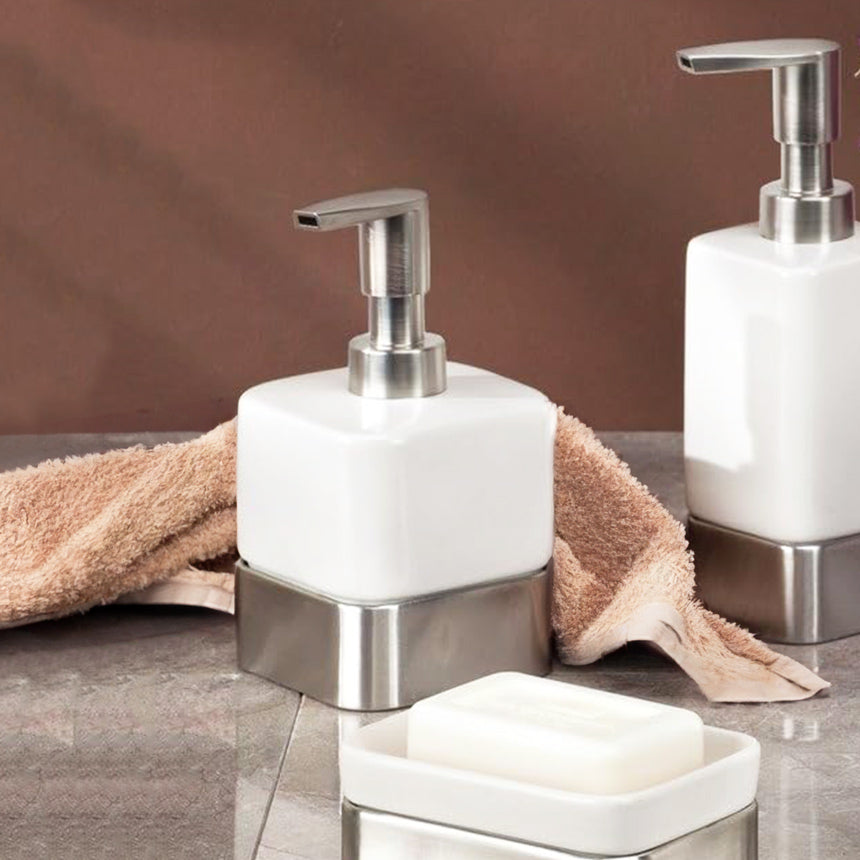 Gia Soap Dispenser - White Chrome