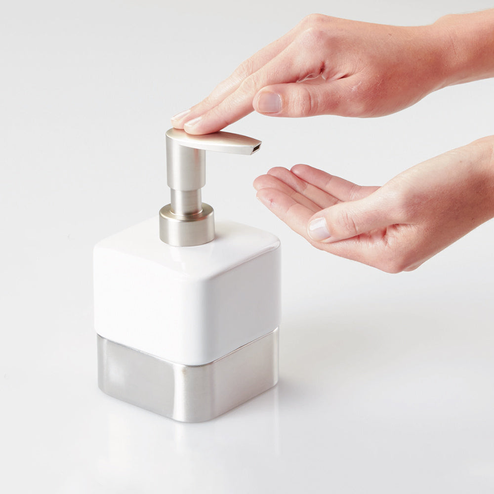 Gia Soap Dispenser - White Chrome