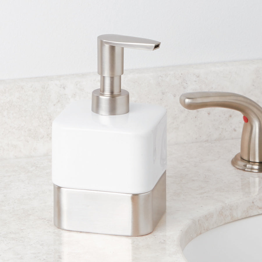 Gia Soap Dispenser - White Chrome