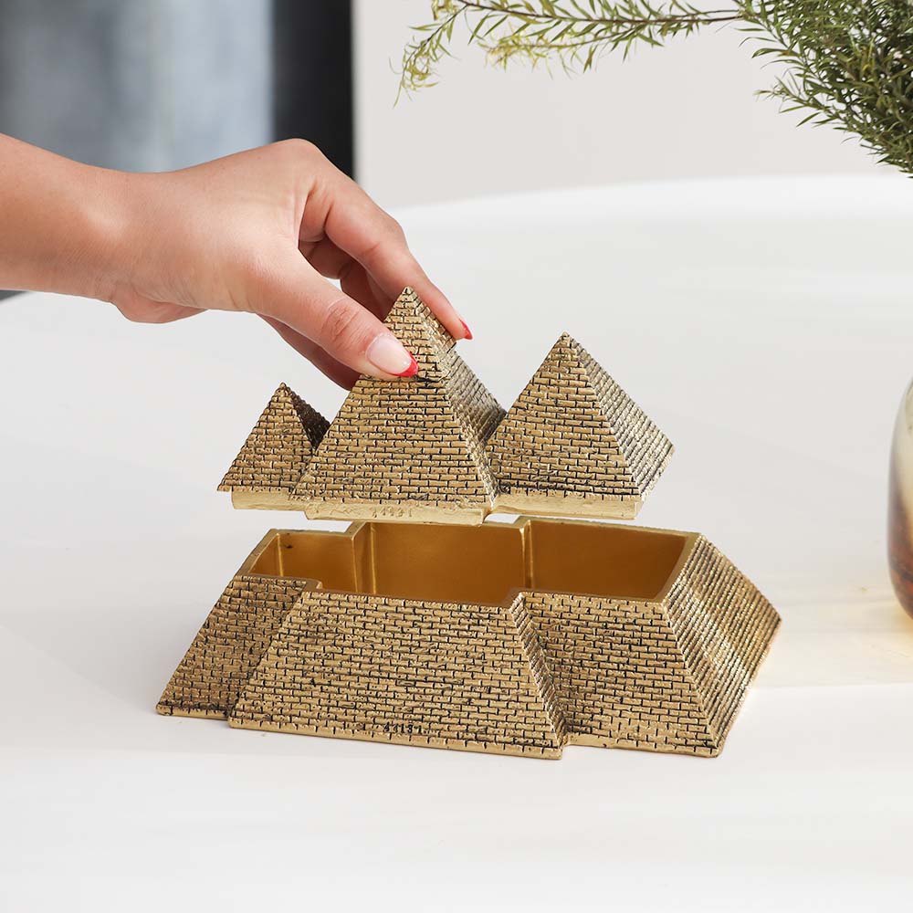 Giza Storage Box - Dull Gold