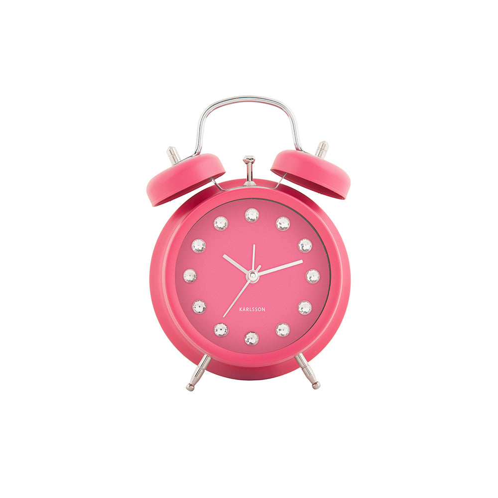 Glam Diamonds Alarm Clock - Dark Pink