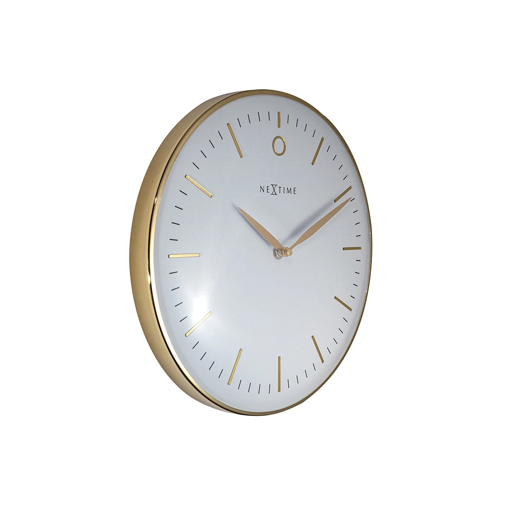 Glamour Wall Clock 30cm - Gold & White