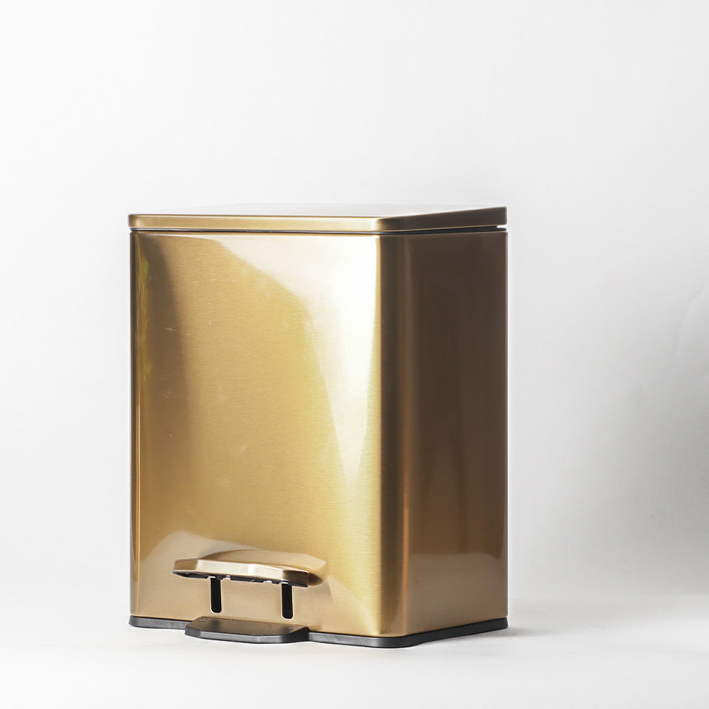 Glint Rectangular Pedal Bin 9L - Gold