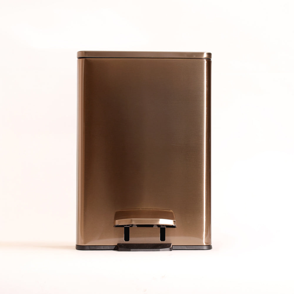 Glint Rectangular Pedal Bin 12L - Champagne