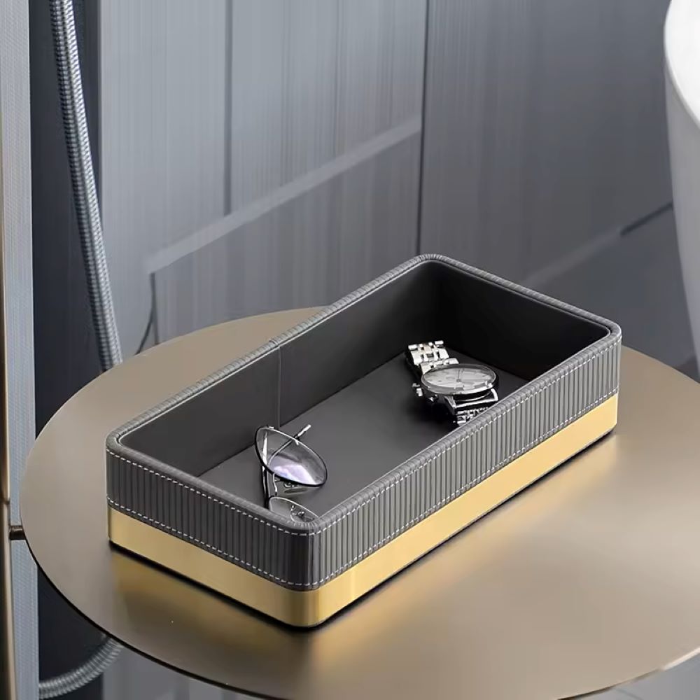 Everly Valet Tray - Grey Gold