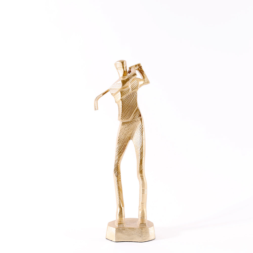 Golfer's Swing Sculpture - Gold