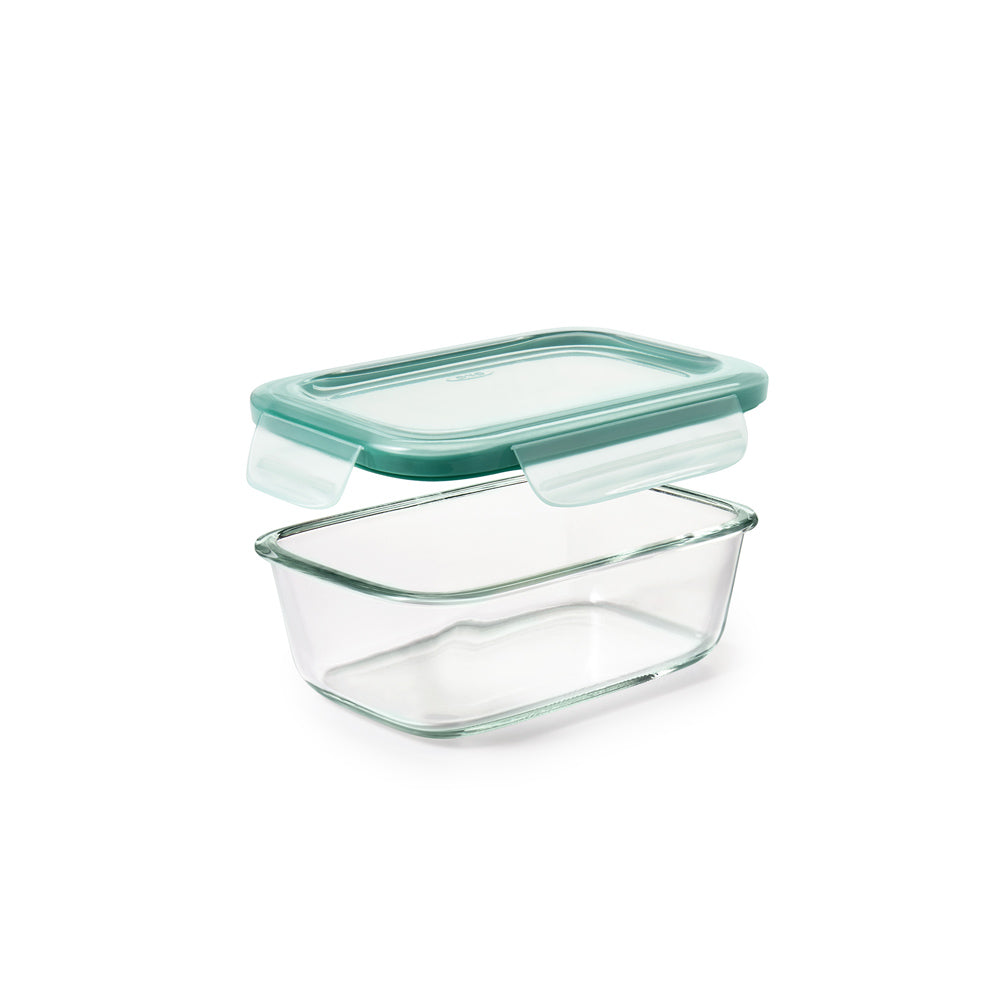 Smart Seal Rectangular Glass Container - 800ml