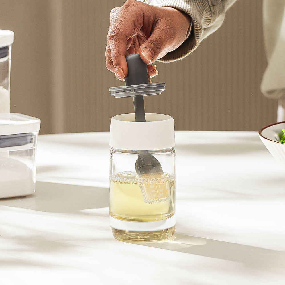 Good Grips Glass Oil Bottle & Silicone Brush Set