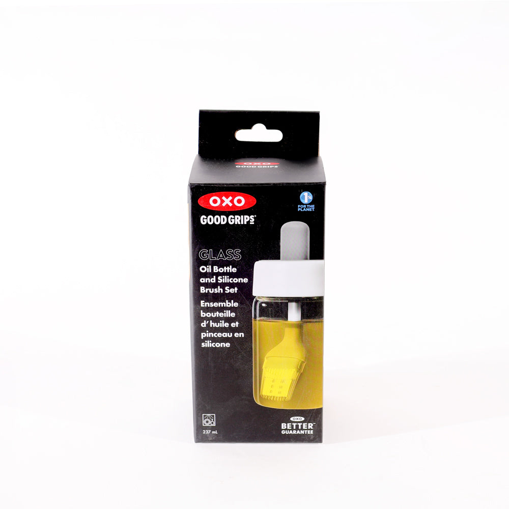 Good Grips Glass Oil Bottle & Silicone Brush Set