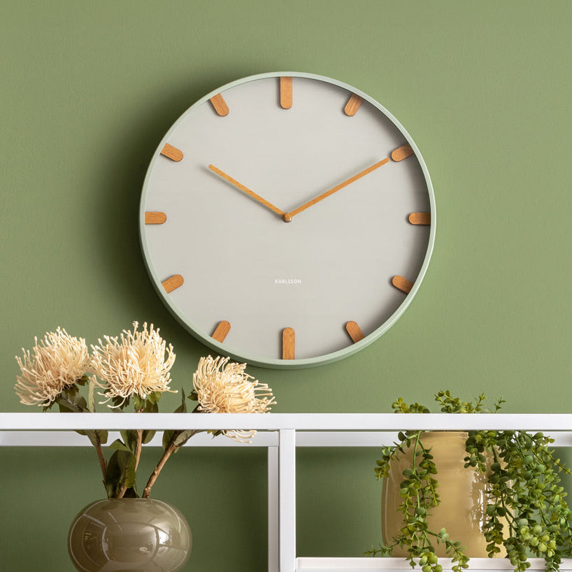 Grace Wall Clock 40cm - Grayed Jade