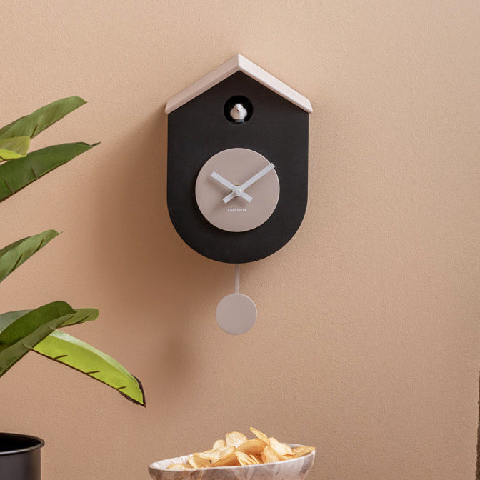 Grato Cuckoo Wall Clock - Black
