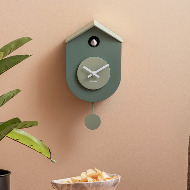 Grato Cuckoo Wall Clock - Green