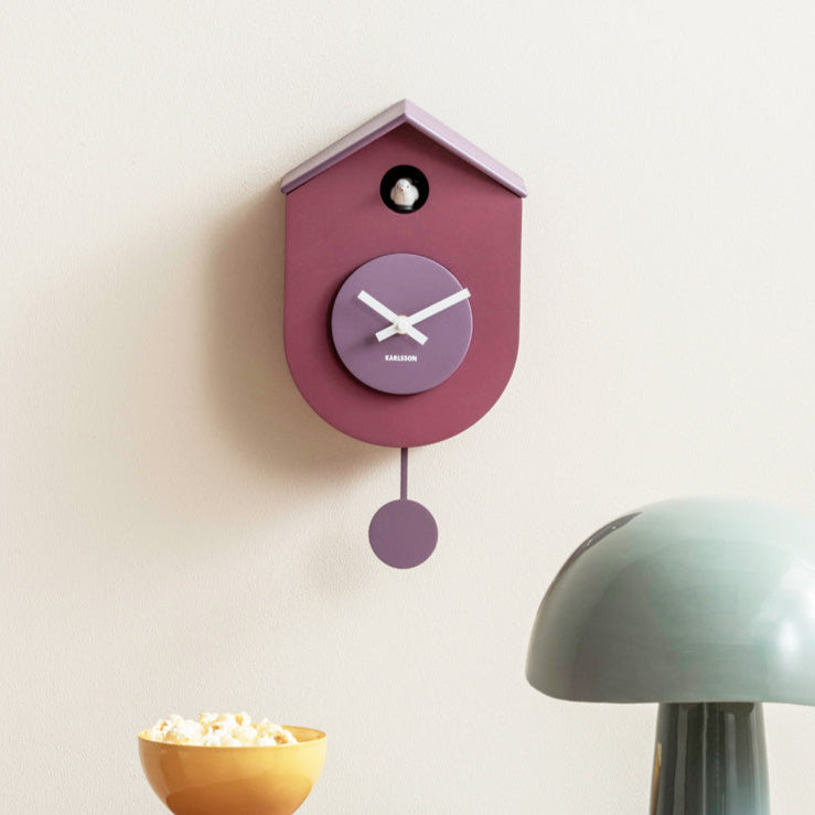 Grato Cuckoo Wall Clock - Mauve