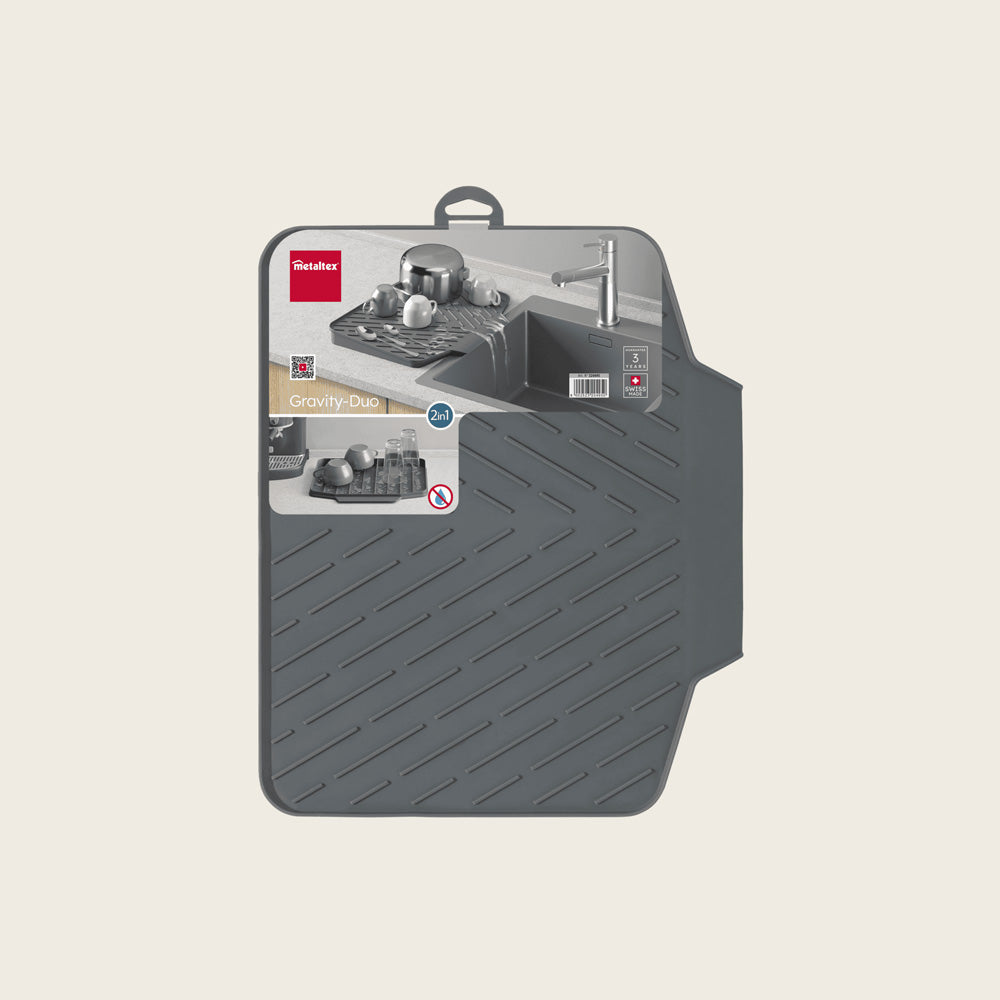 Gravity-Duo 2 in 1 Drying Mat - Dark Grey
