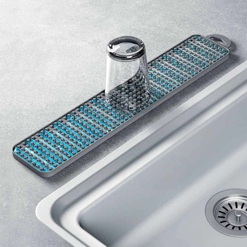 Gravity-Slim Reversible Dish Draining Mat