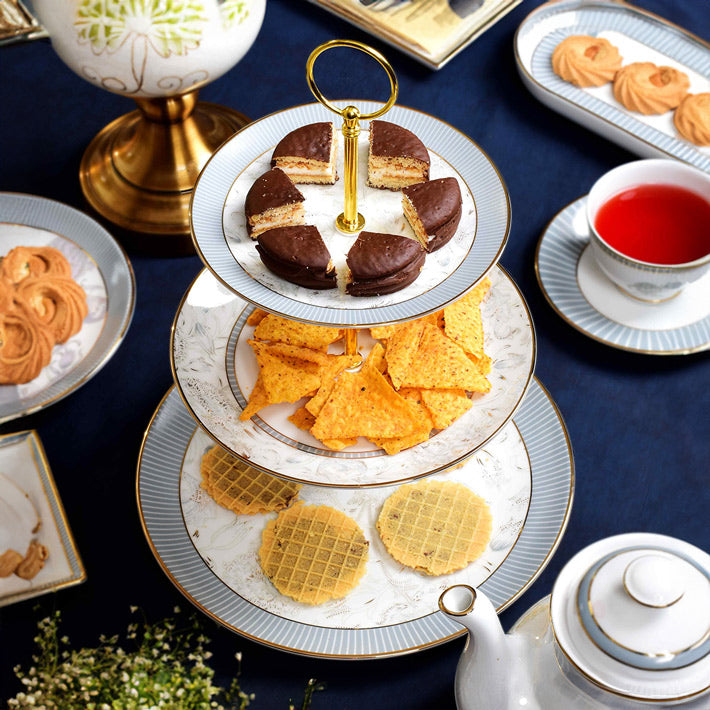 Grey Iris 3-Tier Serving Stand