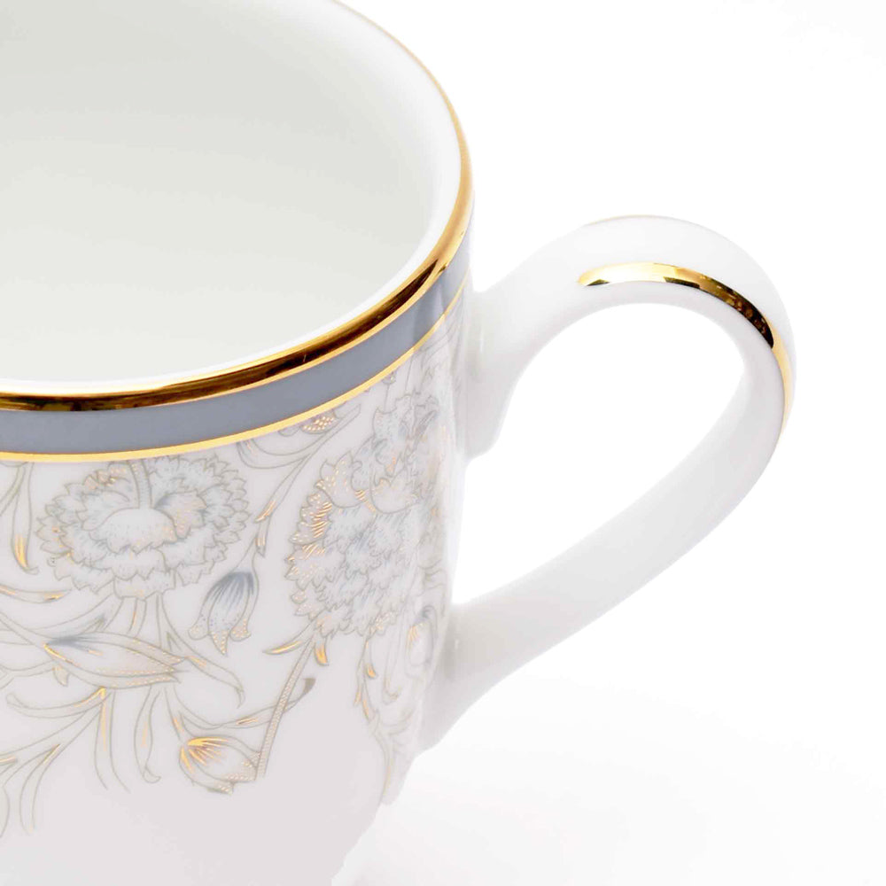 Grey Iris Coupe Coffee Mugs, Set of 2