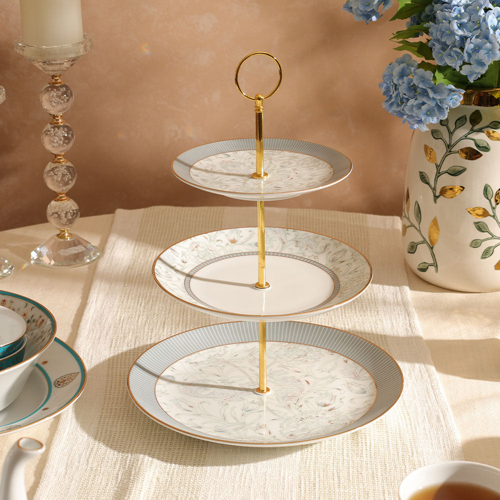 Grey Iris 3-Tier Serving Stand