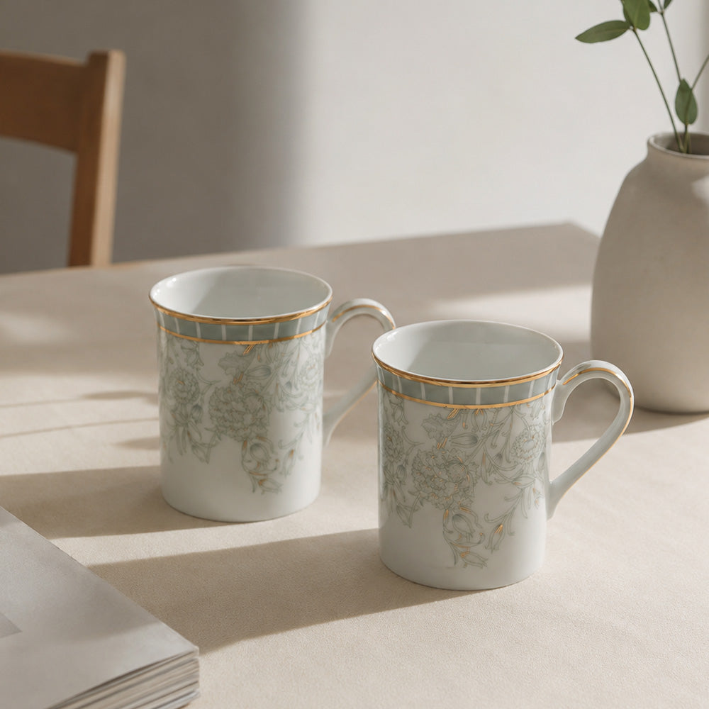 Grey Iris Classic Coffee Mugs, Set of 2