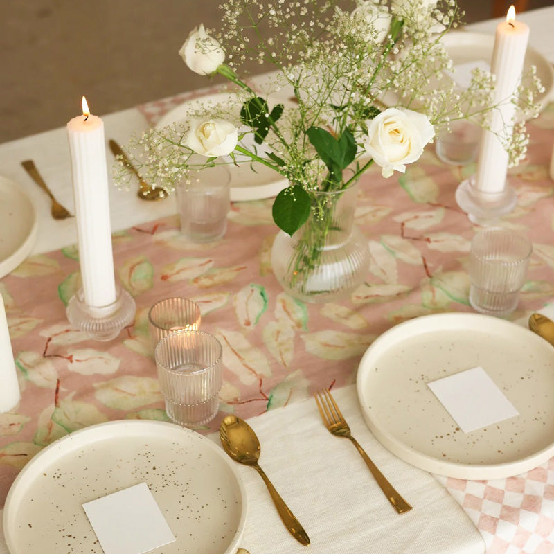 Grove Linen Table Runner - Blush