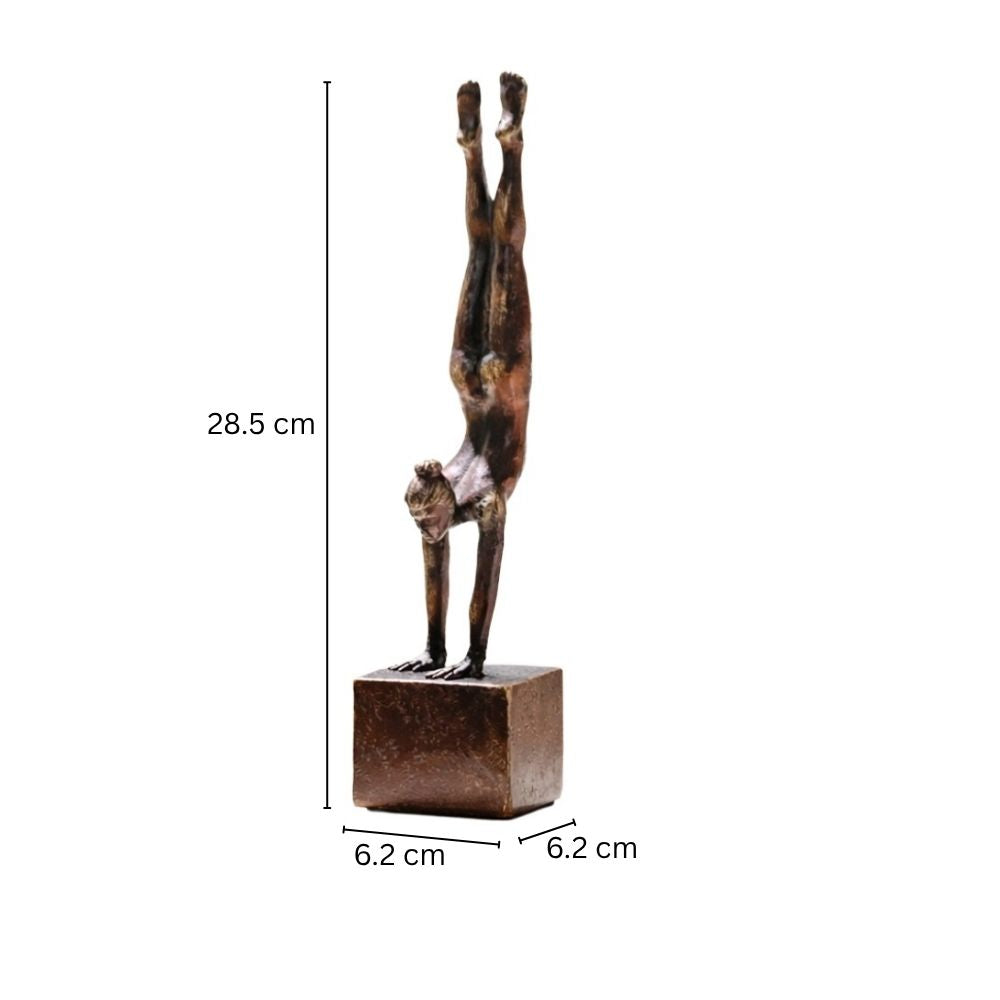 Gymnast Woman Sculpture - Vintage Bronze