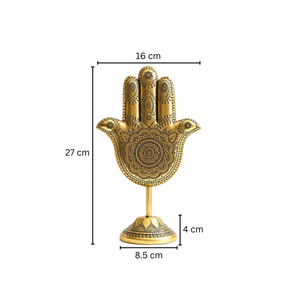 Hamsa Hand Sculpture - Gold