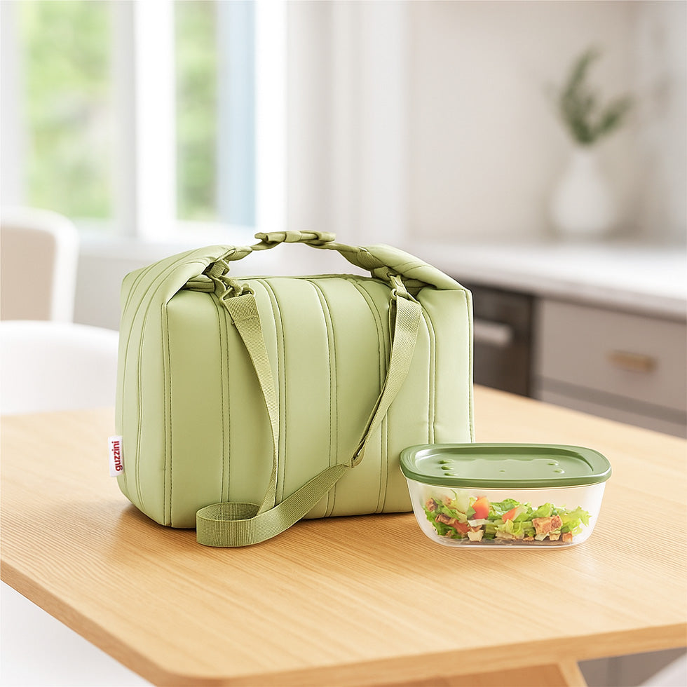 Handy Thermal Bag with Container Large - Green