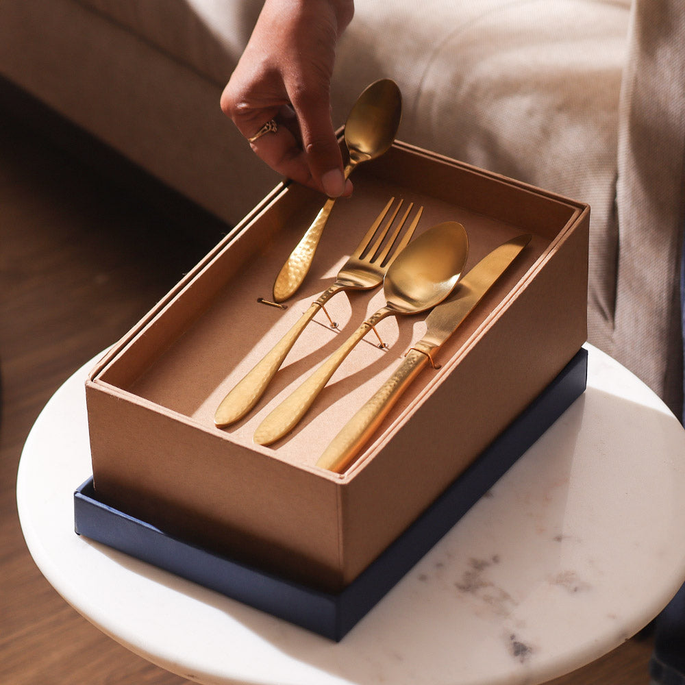 Harlow 24-piece Cutlery Set - Matte Gold