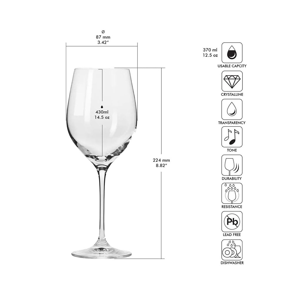 Harmony White Wine Glasses 430ml, Set of 6