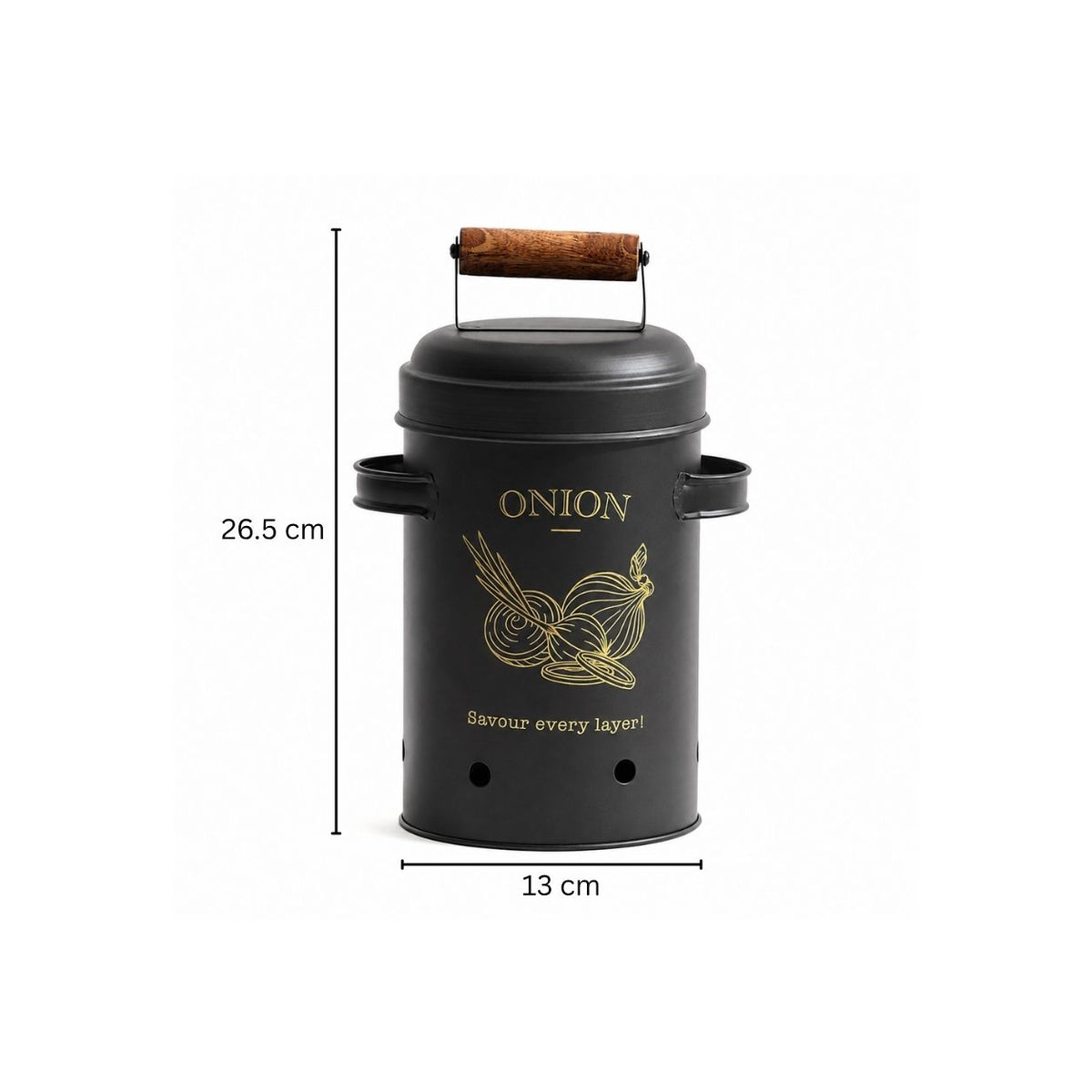 Haus Onion Storage Bin Large - Black