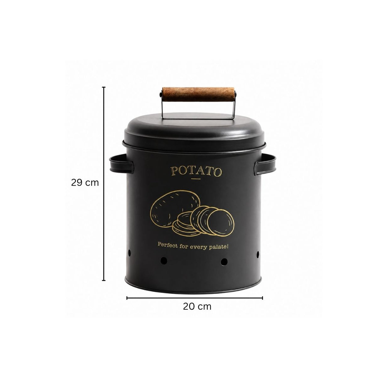 Haus Potato Storage Bin Large - Black