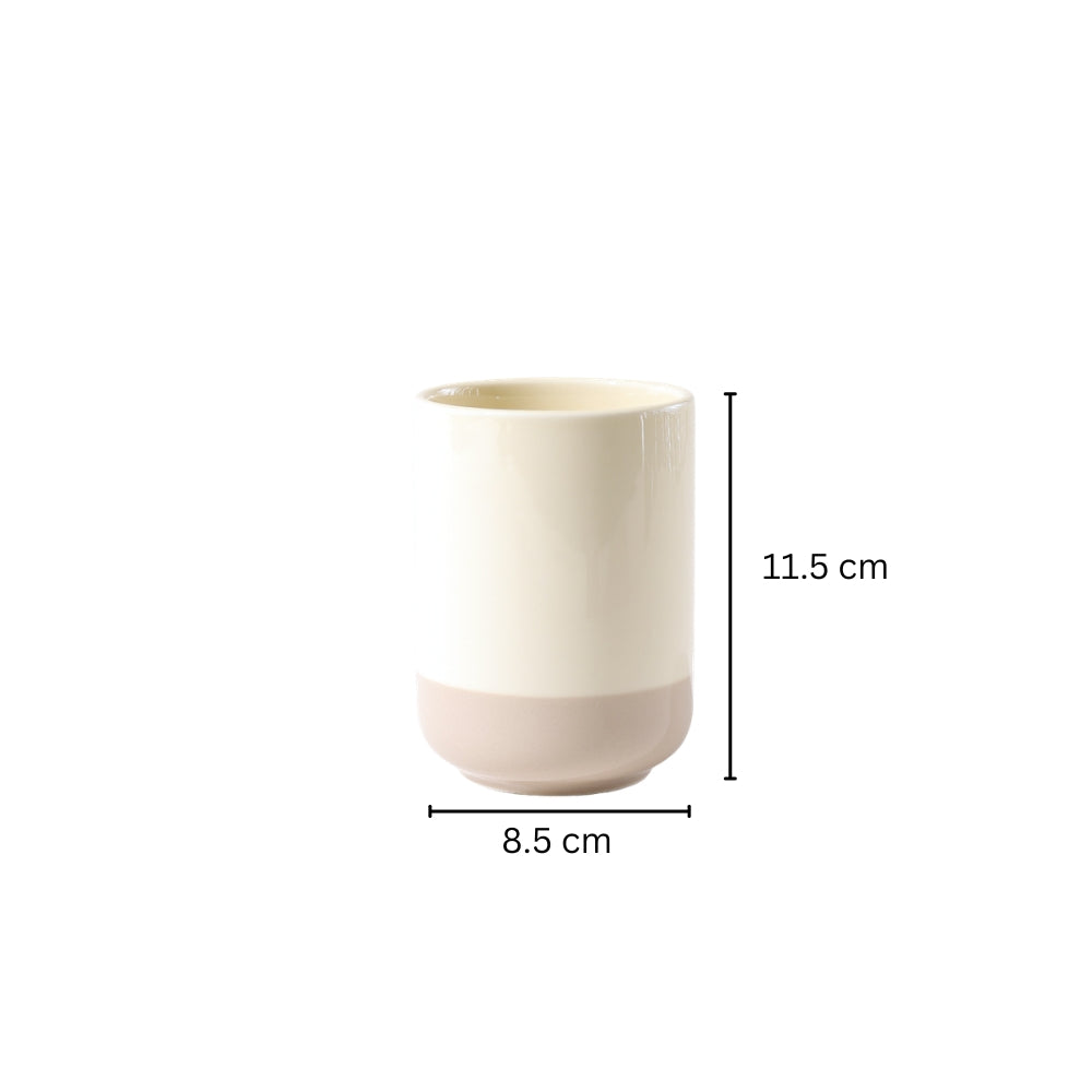 Haze Ceramic Toothbrush Tumbler - Cream Taupe