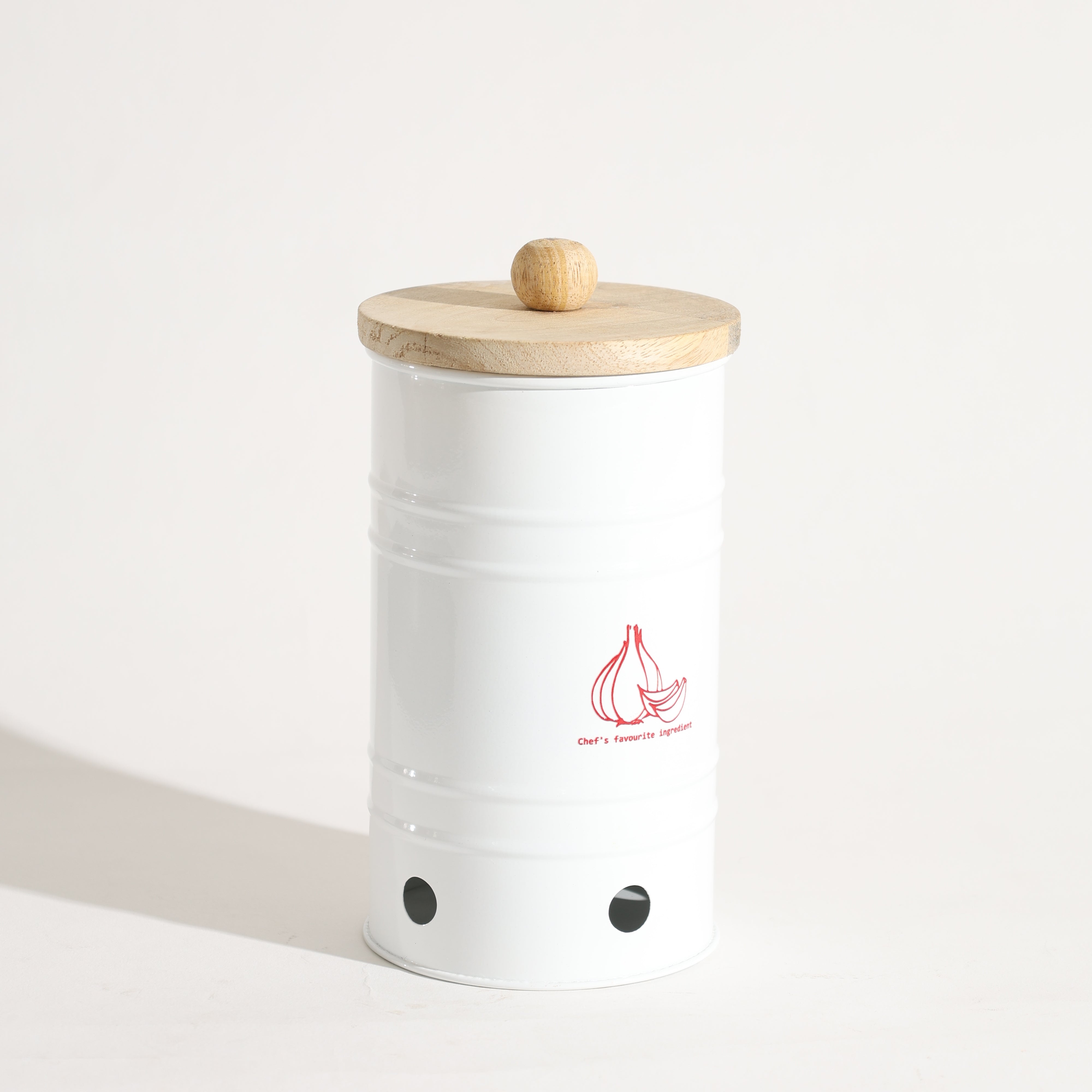 Helm Garlic Storage Bin Medium - White