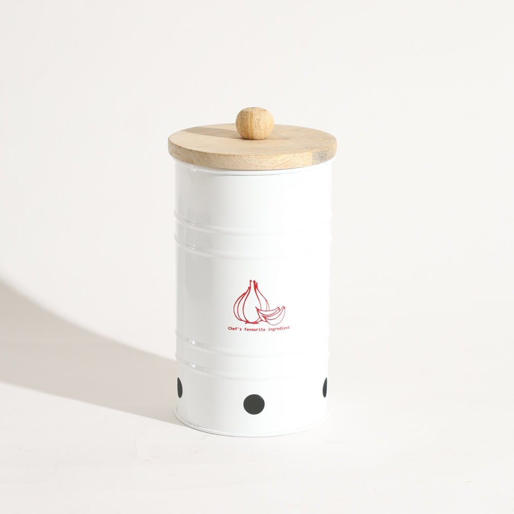 Helm Garlic Storage Bin Medium - White
