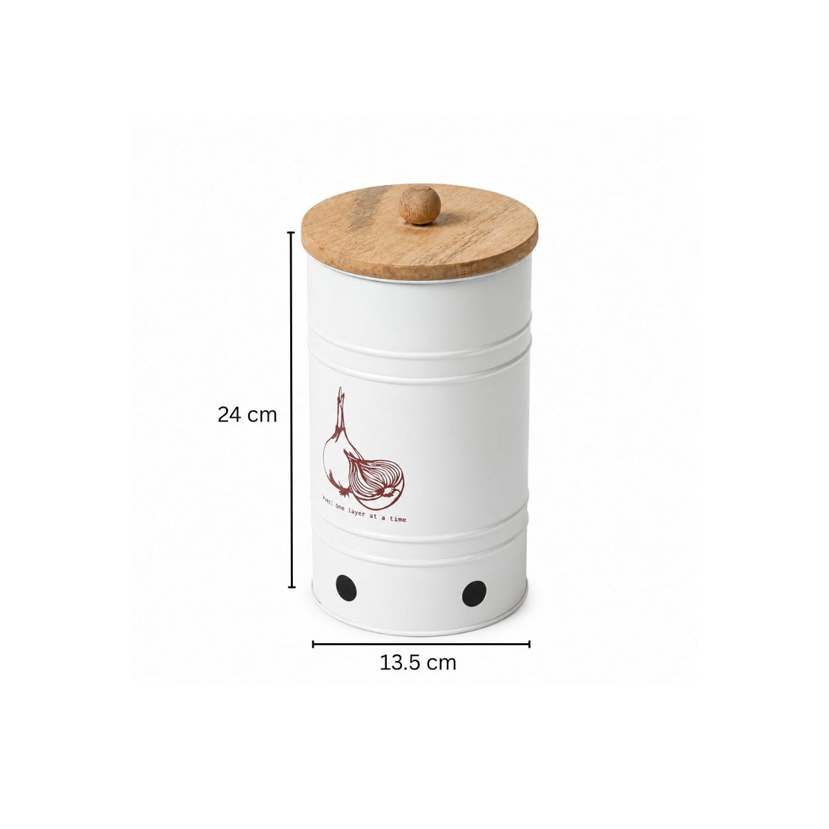 Helm Onion Storage Bin Large - White
