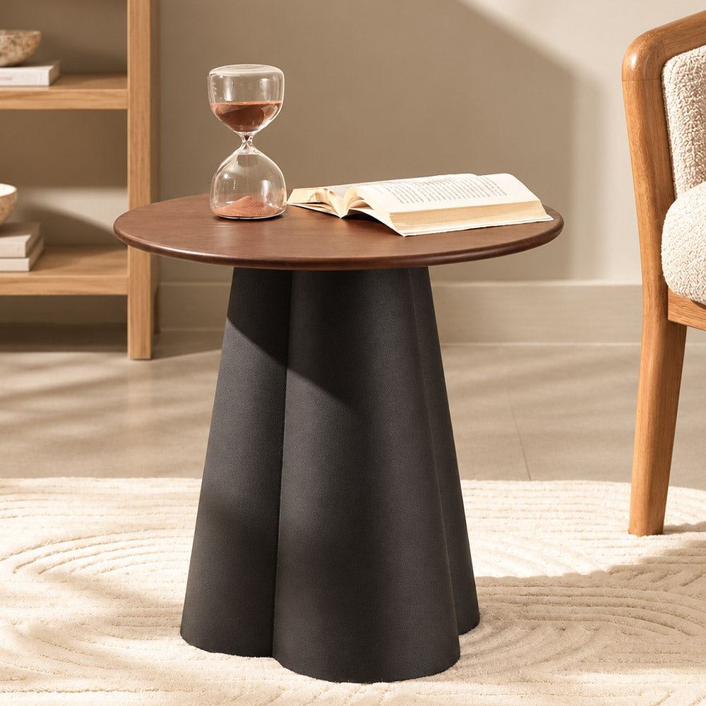 Heritage Mango Wood & Metal Side Table Medium - Black