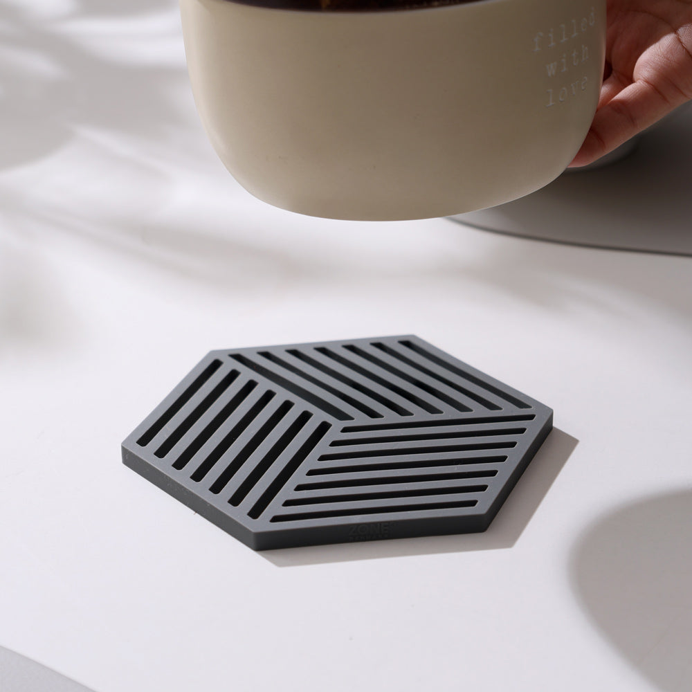 Hexagon Trivet - Cool Grey