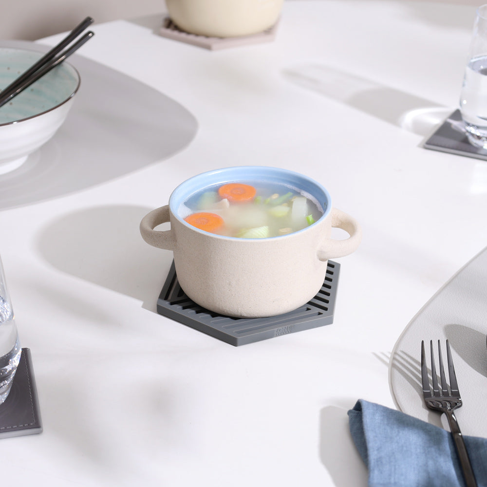 Hexagon Trivet - Cool Grey