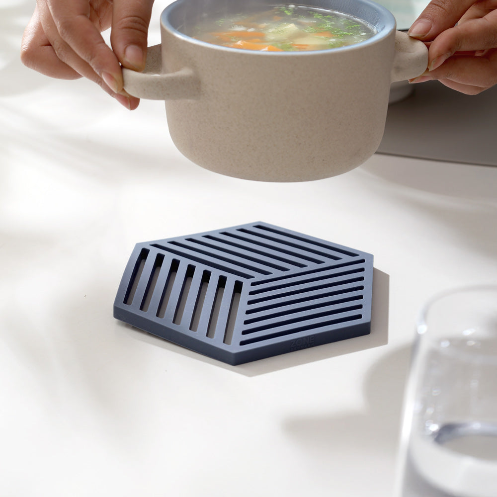 Hexagon Trivet - Denim
