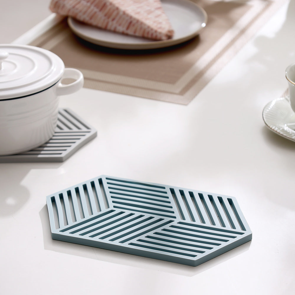 Hexagon Trivet Large - Fog Blue