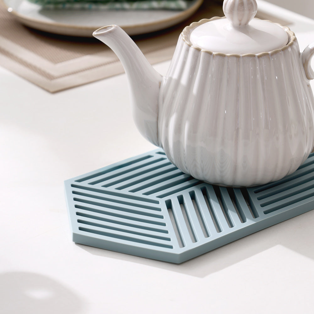 Hexagon Trivet Large - Fog Blue