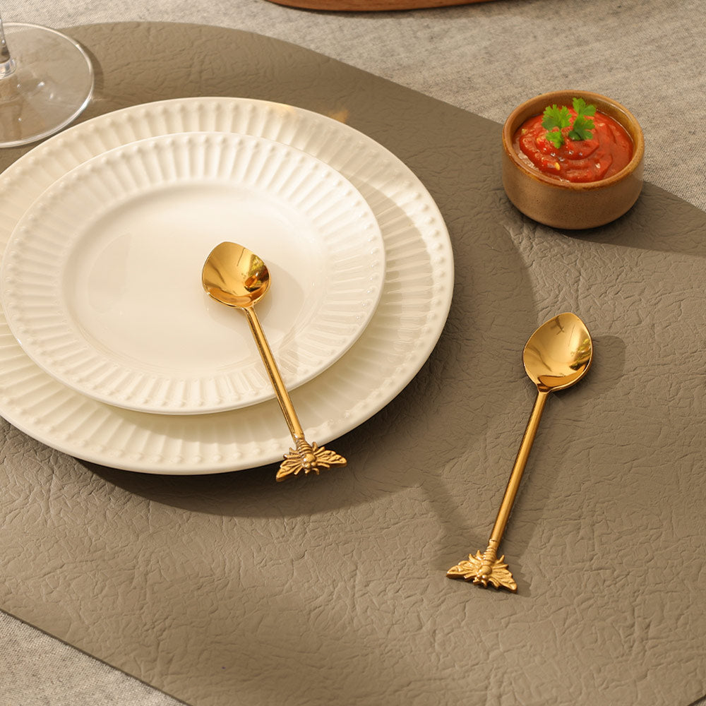 Hive Dessert Spoons, Set of 6 - Gold